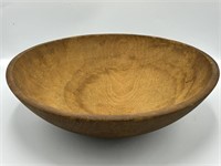 Primitive Antique Handturned Wooden Bowl