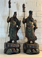 Chinese Guan Gon Guanyu Yunchang Warrior Statues