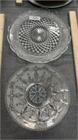 Glass serving bowl and plate