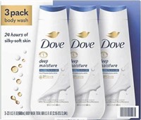 Dove Deep Moisture Body Wash 23 oz, 3-pack