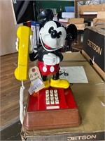 Vintage Mickey Mouse Push Button Telephone