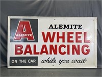 Alemite Wheel Alignment Tin Sign