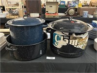 Enamelware Steamer And Pot