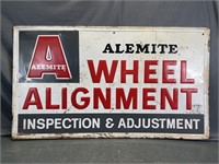 Alemite Wheel Alignment Tin Sign