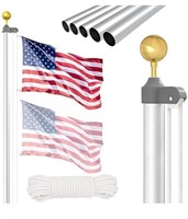 $90 14 Gauge Flag Pole for Outside In Ground- 25FT