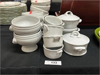 White Ceramic Serving Items, See Details