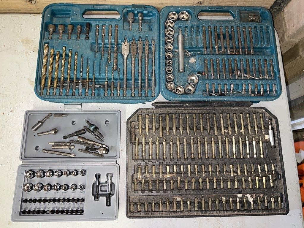 3 cases of drill bits