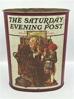 Vintage Cheinco Saturday Evening Post Waste Basket