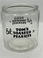 Vintage Tom's Peanuts Glass Canister