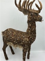 Decorative Reindeer w/ Genuine Feathers