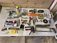 Pipe benders, screws, pliers, & other misc items