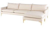 Morocco Sectional Linen – Gold Legs $3200