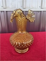 Fenton Hobnail large Ruffled vase