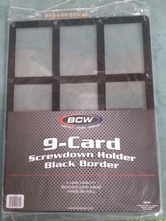 9 card screwdown holder black border