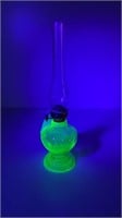 Uranium glass HANDY oil lamp standing 9.5 inches