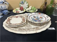 Assorted Johnson Brothers Plates And Tray