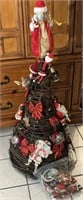 3ft Country Christmas Tree w/ Vintage Ornaments