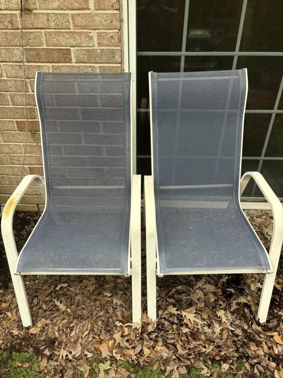 Pair Outdoor Patio Chairs