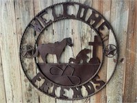 Cast Iron Welcome Friends Texas Tradition Hanger