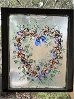 Vintage Stained Glass Cottagecore Panel