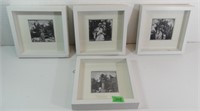 4 Collection of B/W Framed Photos "Cementerio"