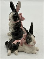 Vtg Fitz & Floyd Cottagecore Bunny Rabbit S&P