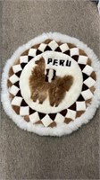 Alpaca fur Peru rug approx. 34’’ in diameter