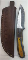 Real Damascus steel knife