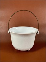 White Bowl with Wire Handle