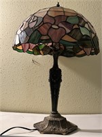 Vintage Tiffany Style Stained Glass Lamp