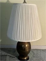 Vintage Hammered Brass Asian Lamp