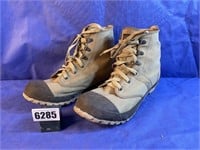 Caster Rubber & Canvas Top Boots, Size 14