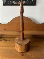 Primitive Antique Burled Wood Tool Mallet