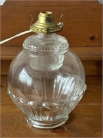 Vintage Unique Clear Glass Lamp