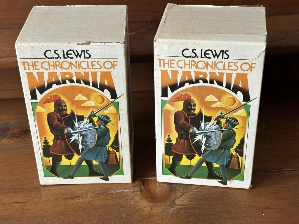 Vtg C. S. Lewis Chronicles of Narnia Book Set
