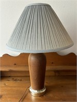 Vintage MCM Teakwood Chrome Base Lamp