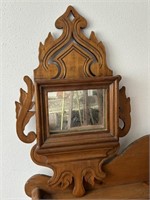 Vintage Carved Walnut Mirror
