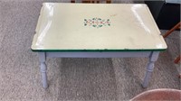 Small Antique Enamel Top Table 20x21x36"