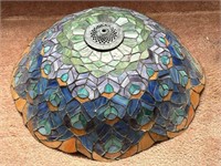 Vintage Stained Glass Lamp Shade Only
