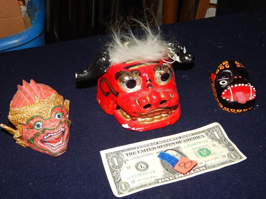 Lion Dance, Red Demon & 1 Other Mask