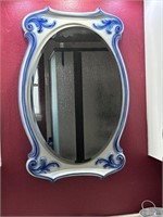 Nautilus II English Porcelain Blue & White Mirror