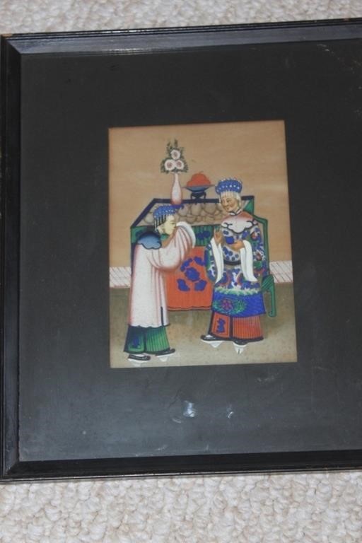 19th C Chinese Pastel Painting on Rice Paper