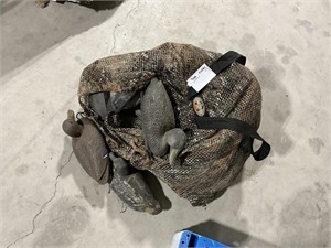 Mesh Bag And Duck Decoys