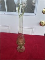 Fenton green tall vase