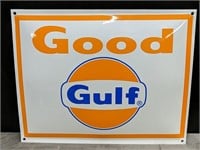 Good gulf enamel sign