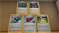 5 card lot of Pokémon