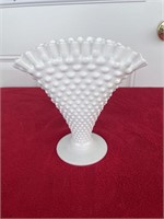 Fenton large hobnail fan vase