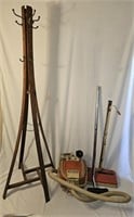Vintage Eureka Vacuum & Coat Rack