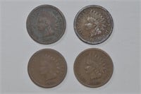 4 - 1865 Indian Head Cents
