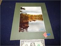 River Scenery Picture Signed